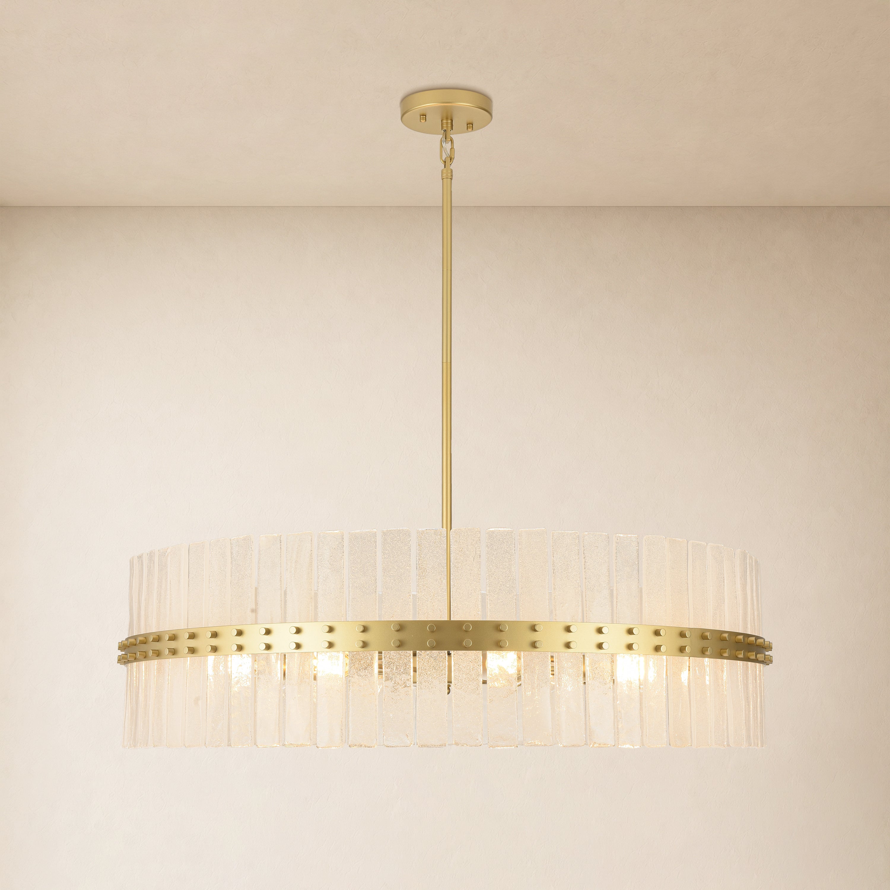 Mariselle Bubble Glass Round Chandelier 40"D