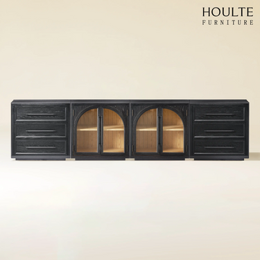 Alvar Arched Oak Modular Media Console(Set of 4)