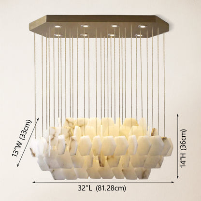 Talan Natural Alabaster Modern Chandelier 32''W
