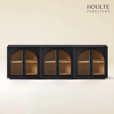 Alvar Arched Oak Media Console（Set of 3）