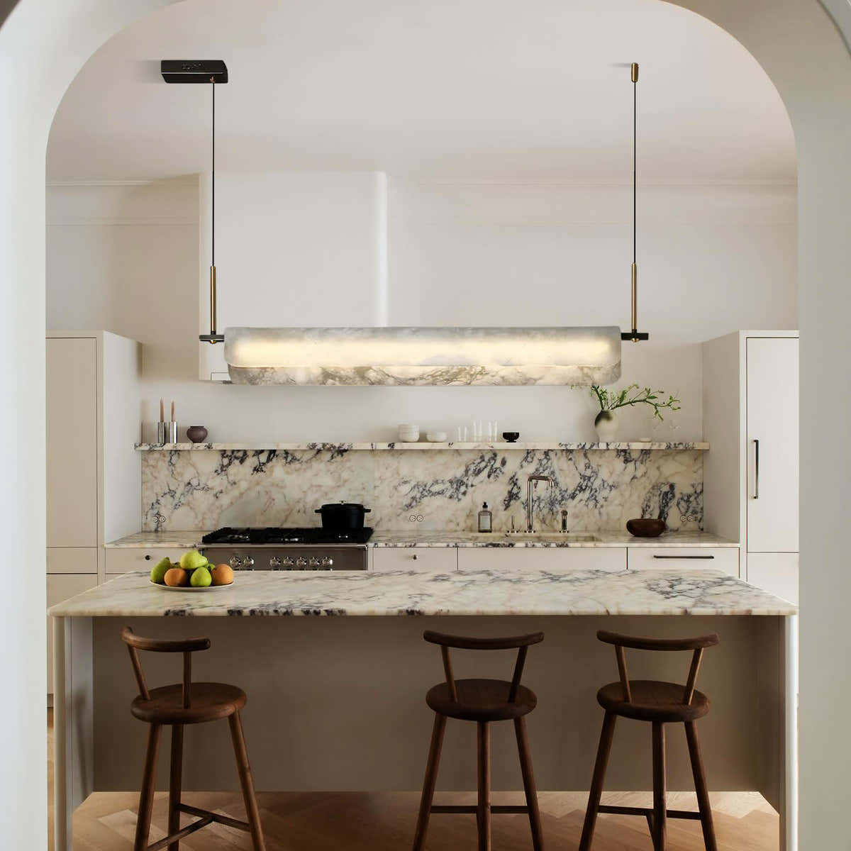 Alabaster Dining Linear Chandelier