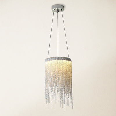 Teresa Cadena Chain Tassel Pendant Light Fixture 8"W