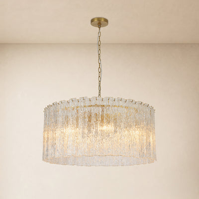 Cyravelle Textured Glass Round Chandelier 36"D 
