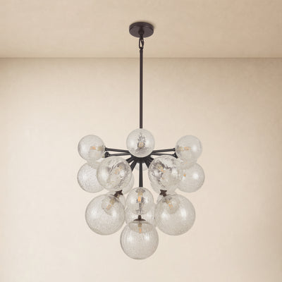 Elowen Glass Globe Cluster Chandelier 24"D