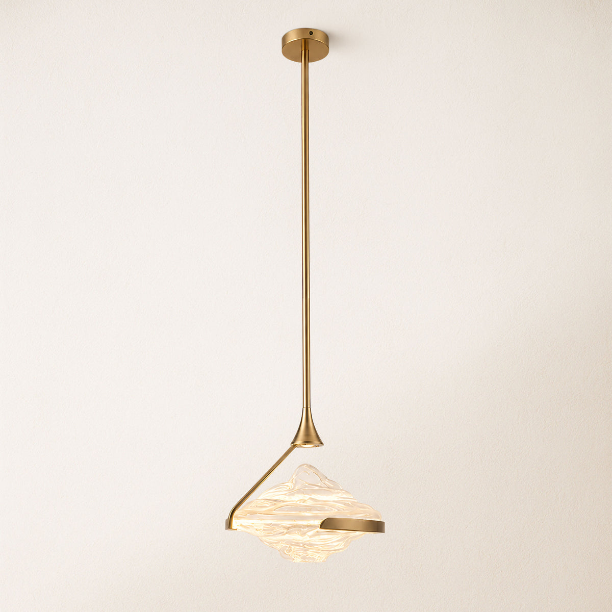Rivelia Glass Wavy Pendant Light