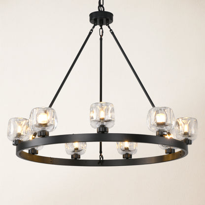 Vellum Round Chandelier 36"D
