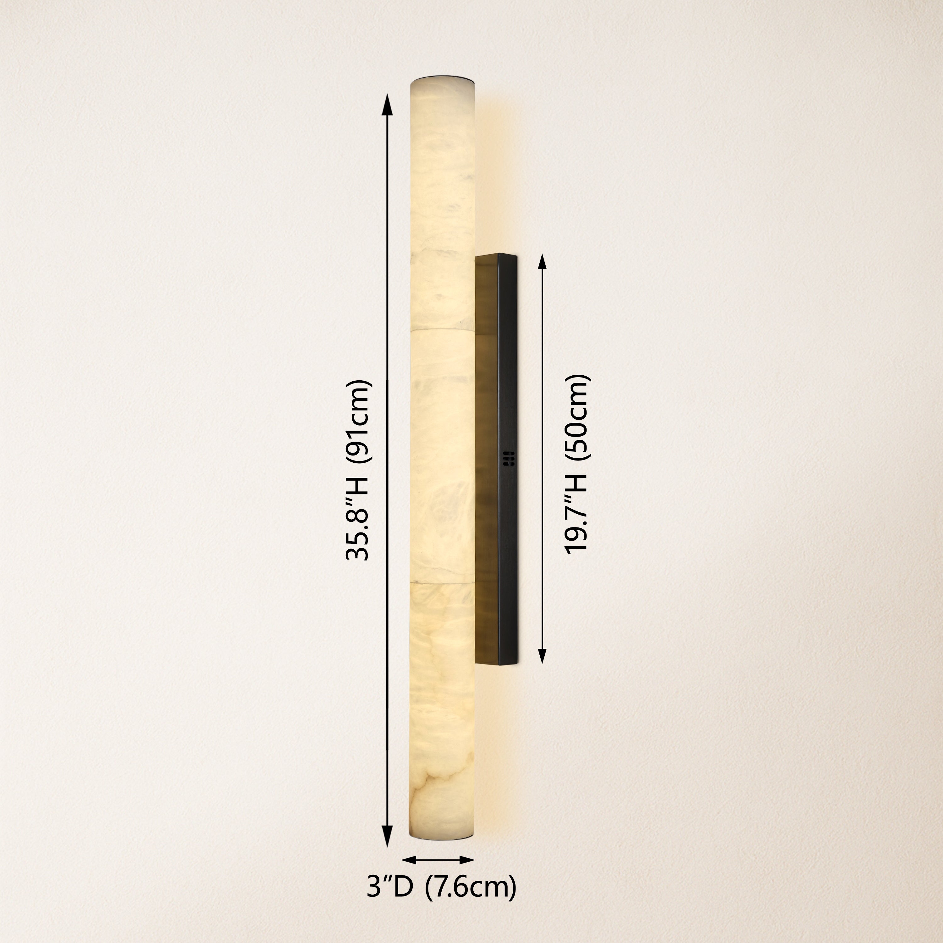 Sylvia Palladian Alabaster Wall Sconce 36"H