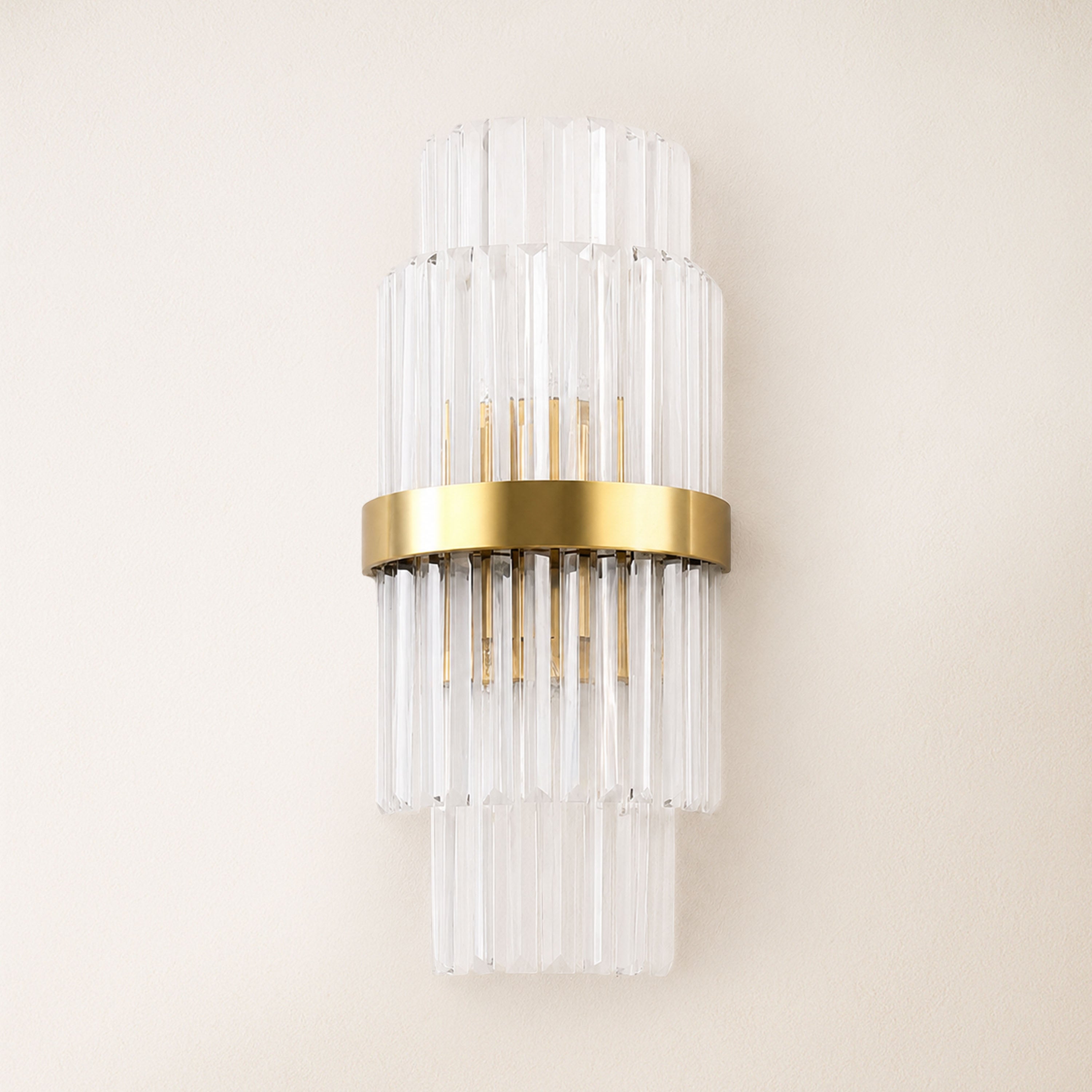 Oryana Crystal Icicle 2-Tier Wall Sconce 7.9