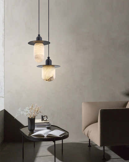 Bloom Alabaster Grace Pendant 6" H