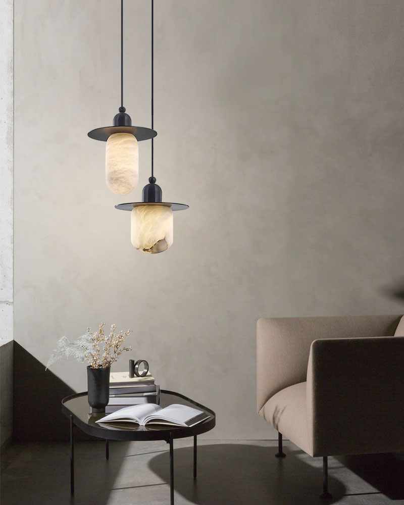 Bloom Alabaster Grace Pendant 8" H