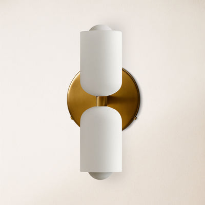 Caleb Glass Wall Sconce 9"H