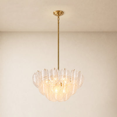 Aurevale Glass Disc Round Chandelier 22"D