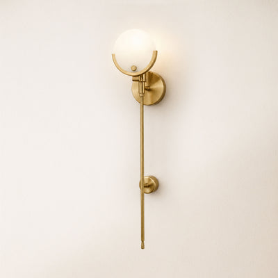 Alabaster Ava Brass Wall Lamp