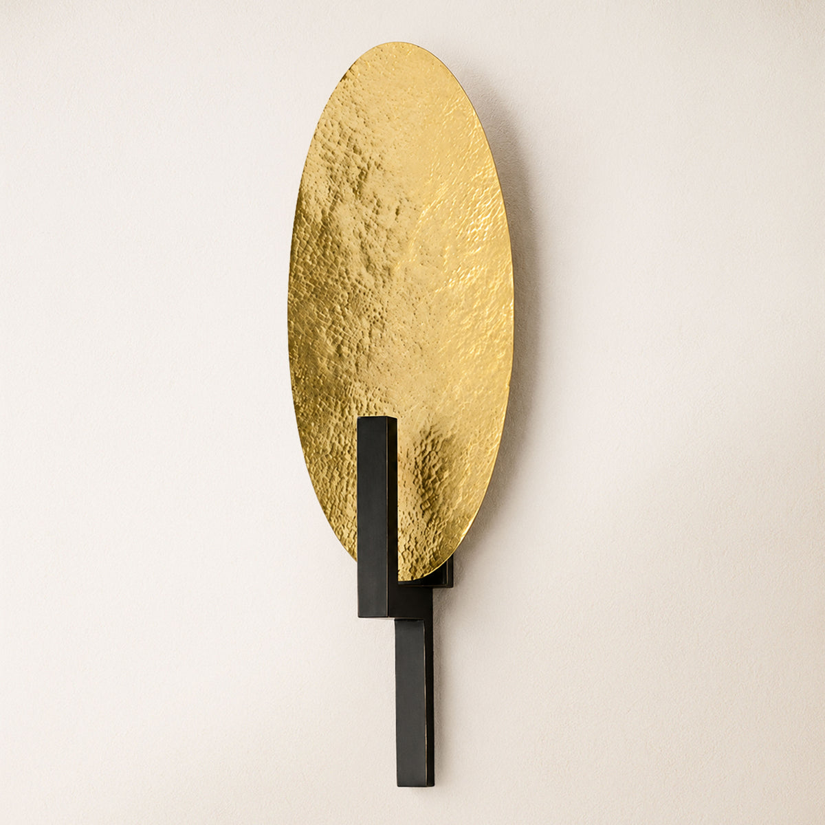 Solveta Metal Hammered Oval Wall Sconce