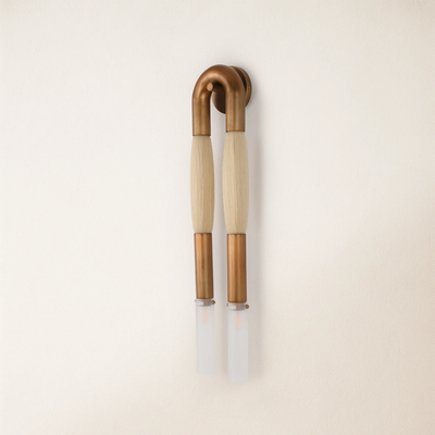 Horsehair Solid Brass Wall Sconce 30''H