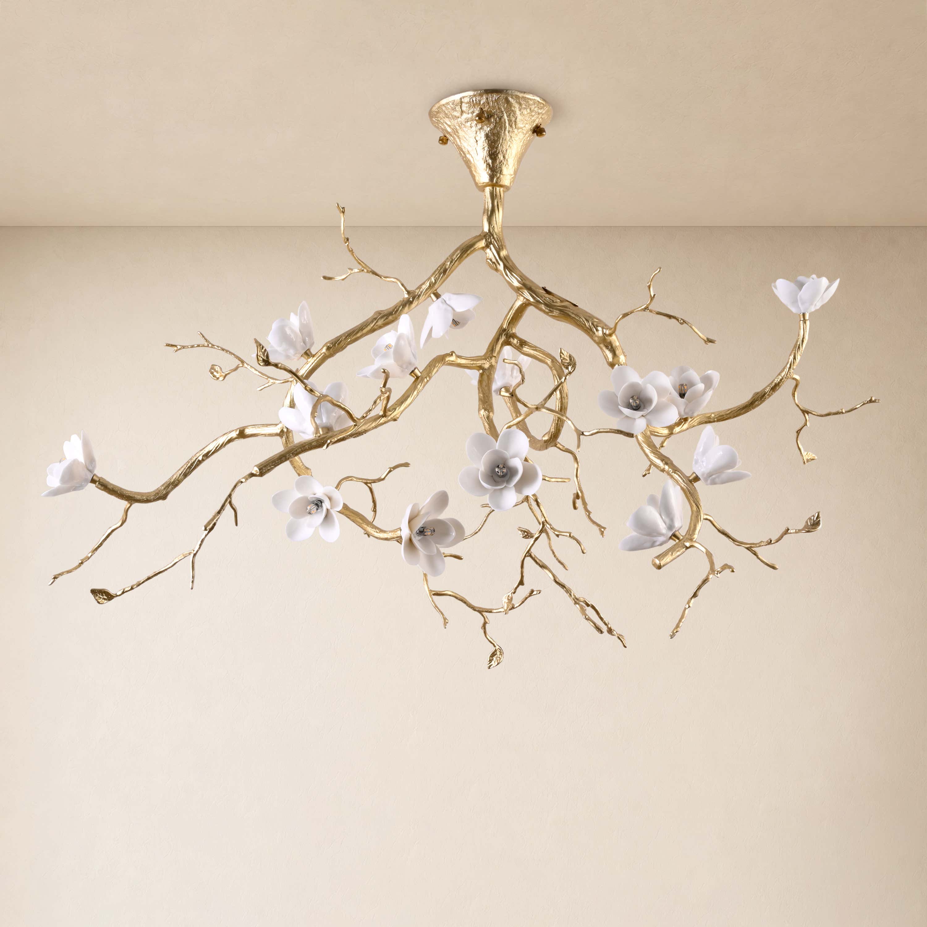 Floravine Ceramic Branch Chandelier 47.2"W