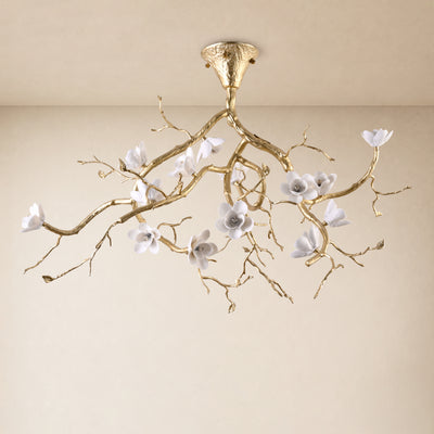 Floravine Ceramic Branch Chandelier 47.2"W