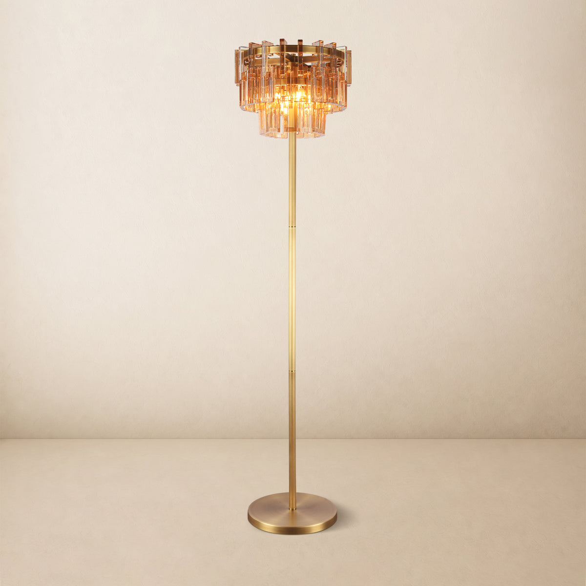 Cirelle Crystal Rectangular Table Lamp 63"H 