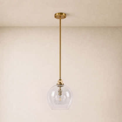 Aurevin Clear Glass Globe Pendant 9.8"D