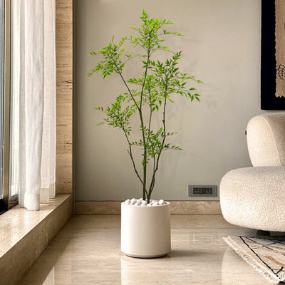 Faux Nandina Tree 71"H