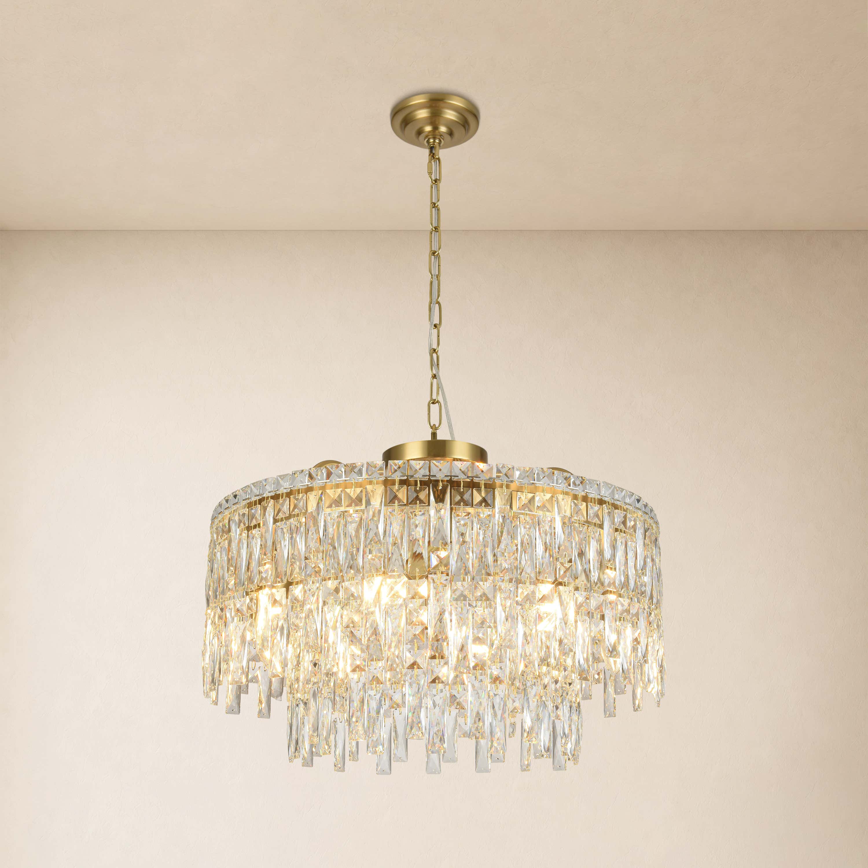 Lucentra Crystal Round Chandelier 24"W