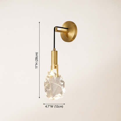 Irregular Crystal Shad Wall Sconce H11"