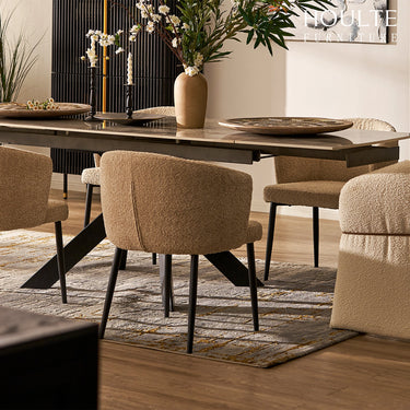 Labarthe Extended Rectangular Sintered Stone Dining Table 63"-95"