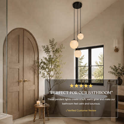 Elviora Resin Alabaster Globe Round Chandelier