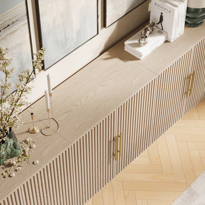 Holt 95″ Solid Oak Console(Set of 3)