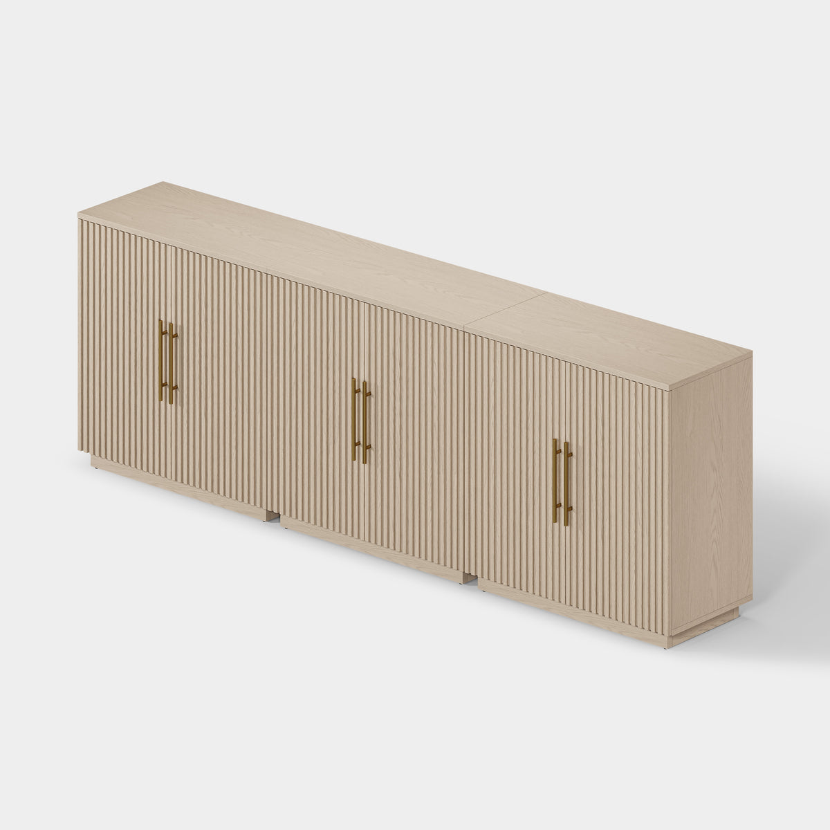 Holt 95″ Solid Oak Console(Set of 3)