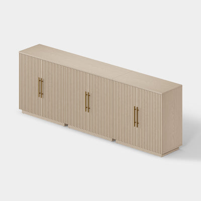 Holt 95″ Solid Oak Console(Set of 3)