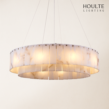 Sawyer Alabaster Round Chandelier 31.5''