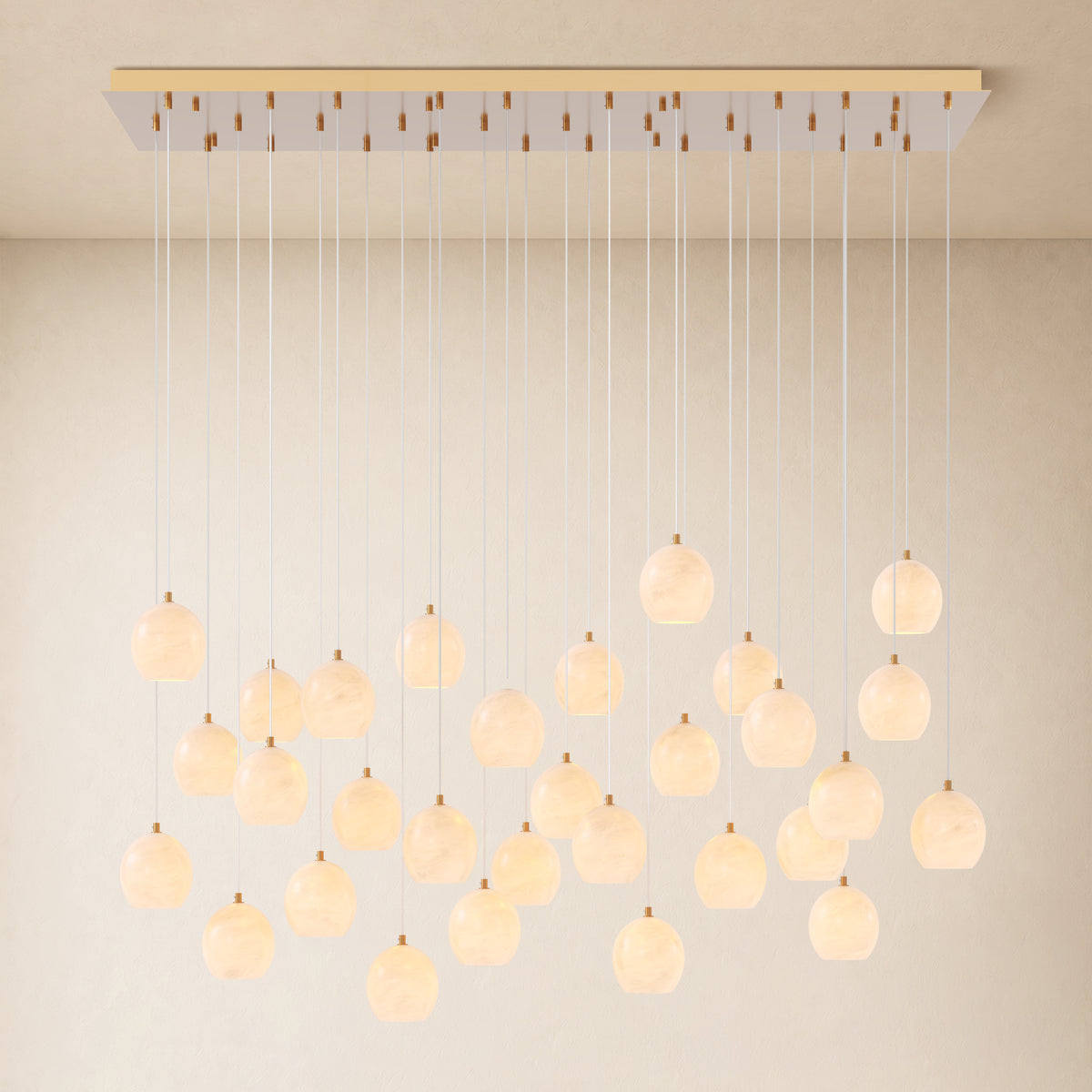 Quorvyn Resin Globe Linear Chandelier 