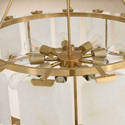Avenelle Alabaster Round Chandelier 23.6" 30"D