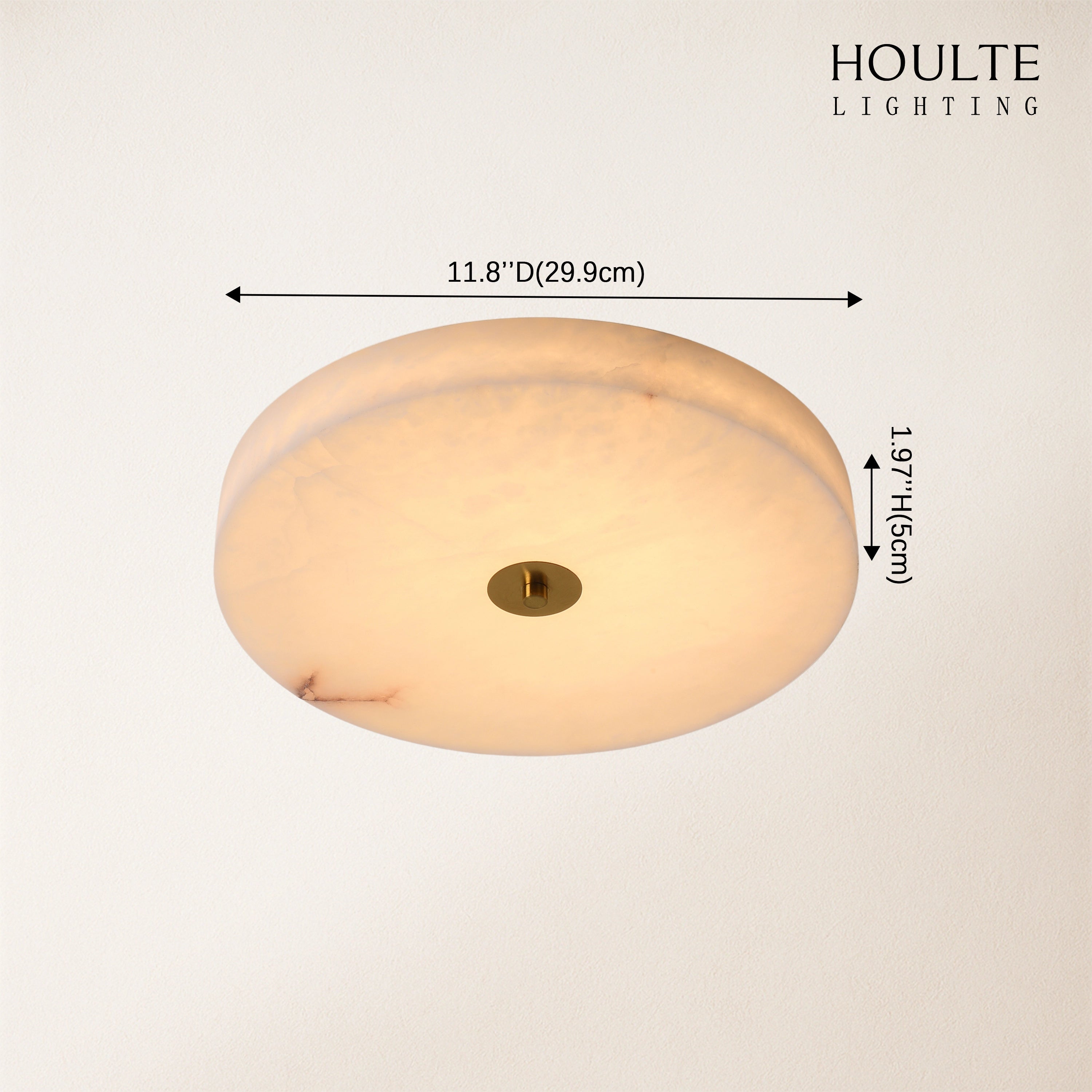 Cora Alabaster Ceiling Light 11.8"D
