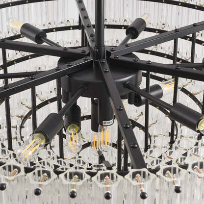 Ethereal Crystal Radiance Round Chandelier 30"D