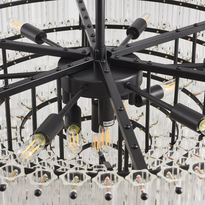 Ethereal Crystal Radiance Round Chandelier 30"D