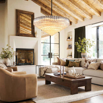 Ethereal Crystal Radiance Round Chandelier 30"D