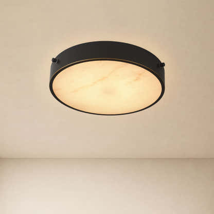 Roselyn Alabaster Round Flush Mount 12"D