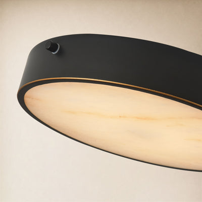 Roselyn Alabaster Round Flush Mount 12"D 