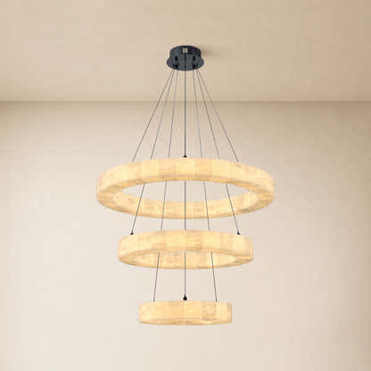 Soluna Alabaster 3 Tiered Custom Round Chandelier