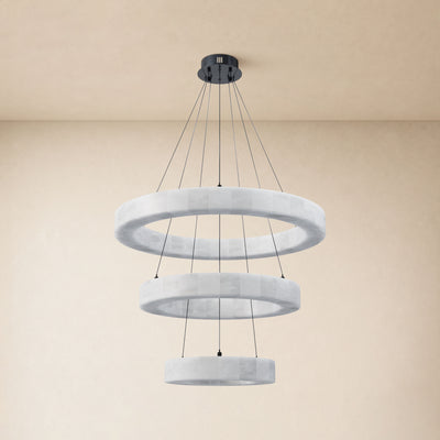 Soluna Alabaster 3 Tiered Custom Round Chandelier