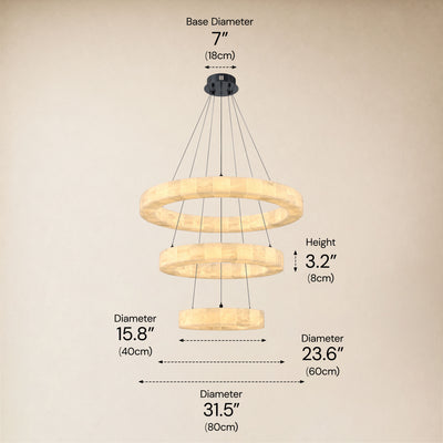 Soluna Alabaster 3 Tiered Custom Round Chandelier