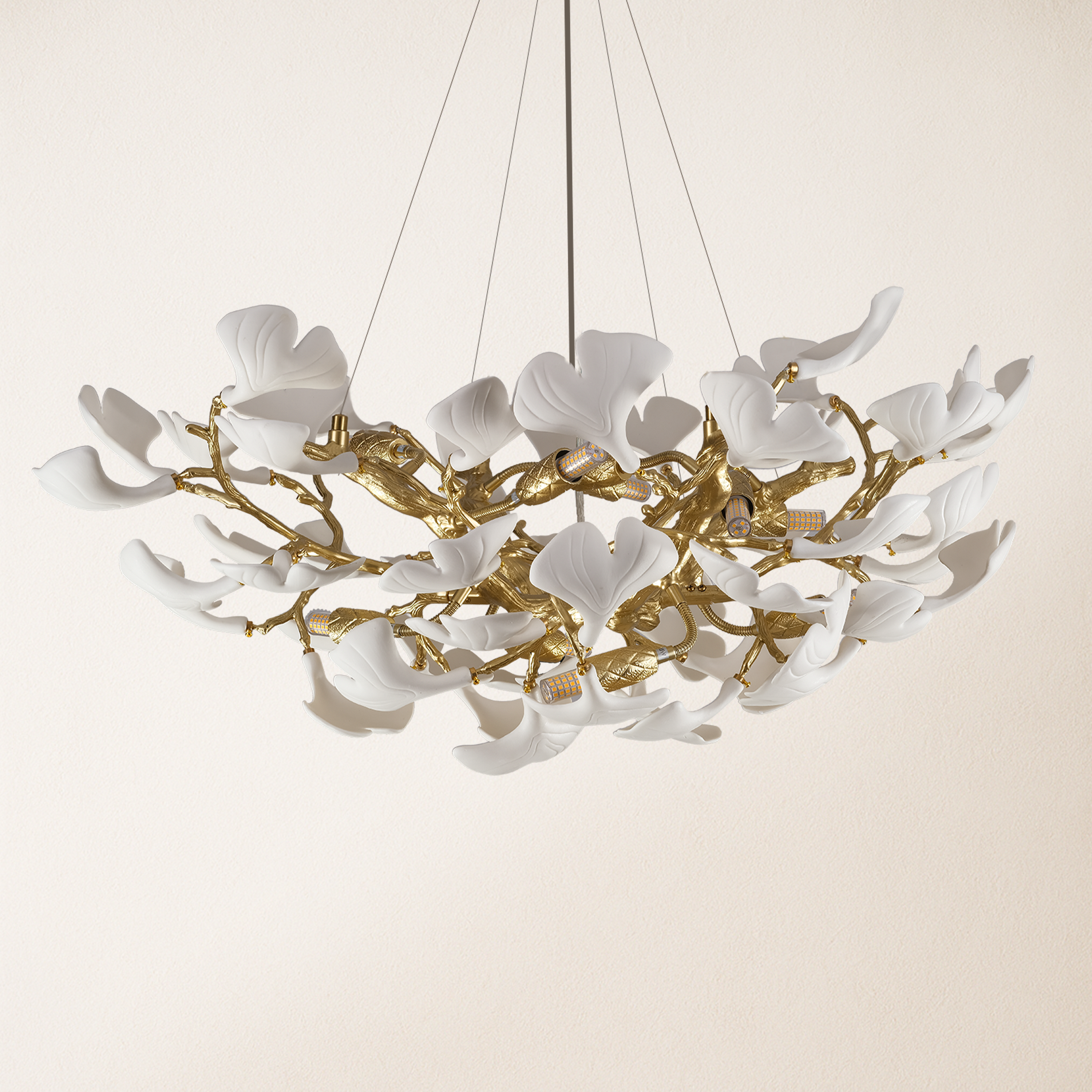 Twilight Branches Ceramic Glow Round Chandelier 32"D