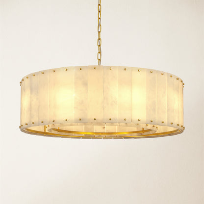 Nivislight Alabaster Round Chandelier 32"