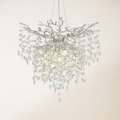 Frostleaf Crystal Grand Cascade Branches Chandelier32"D