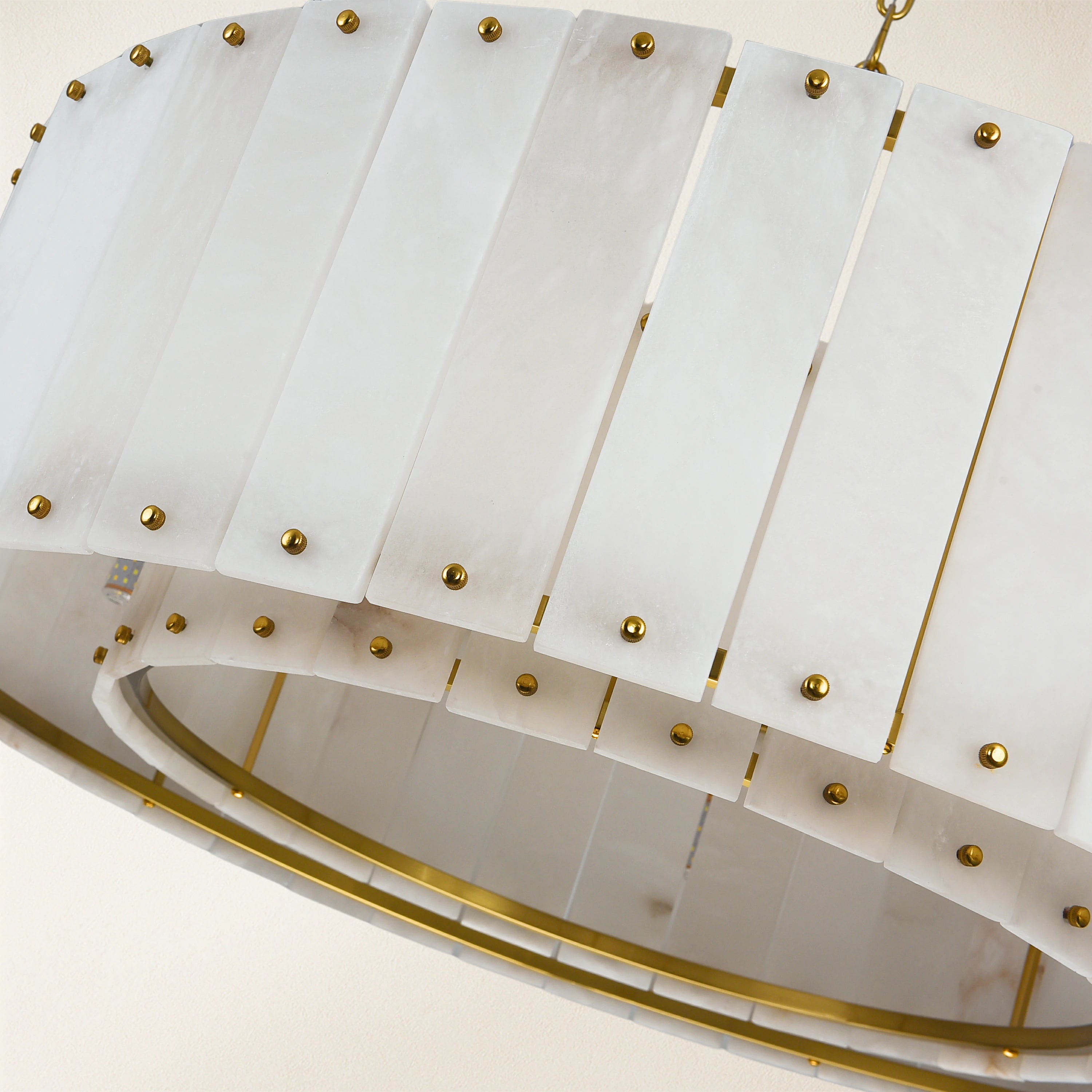 Nivislight Alabaster Round Chandelier 32"
