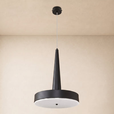 Pietra Lume Milk White Marble Cone Pendant 14"D