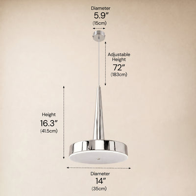 Pietra Porcelain White Marble Cone Pendant 14"D