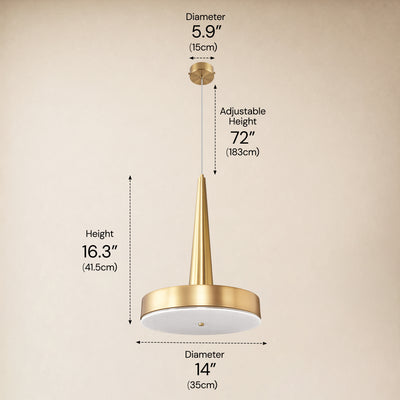 Pietra Porcelain White Marble Cone Pendant 14"D